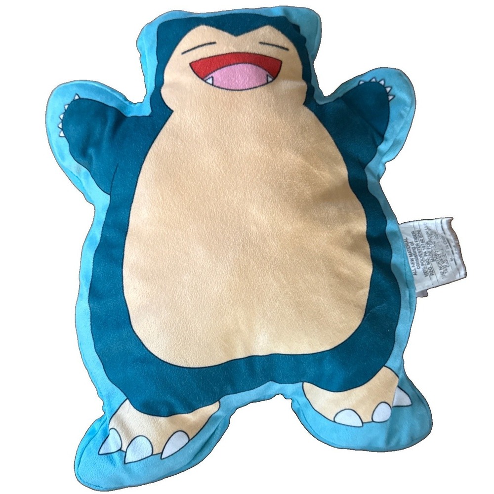 Snorlax Plush Backpack 15" Pokรฉmon Stuffed Animal Travel Bag Soft Pillow Cosplay
